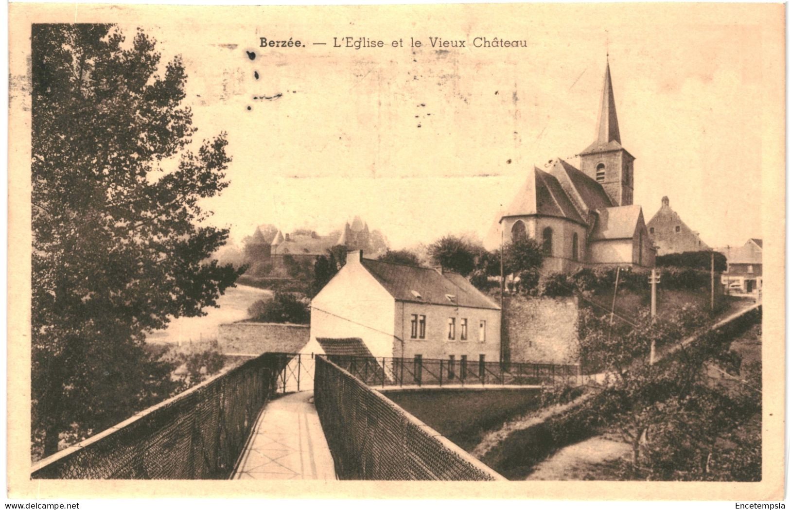 CPA Carte Postale Belgique Berzée Eglise Et Vieux Château 1943 VM76578ok - Walcourt