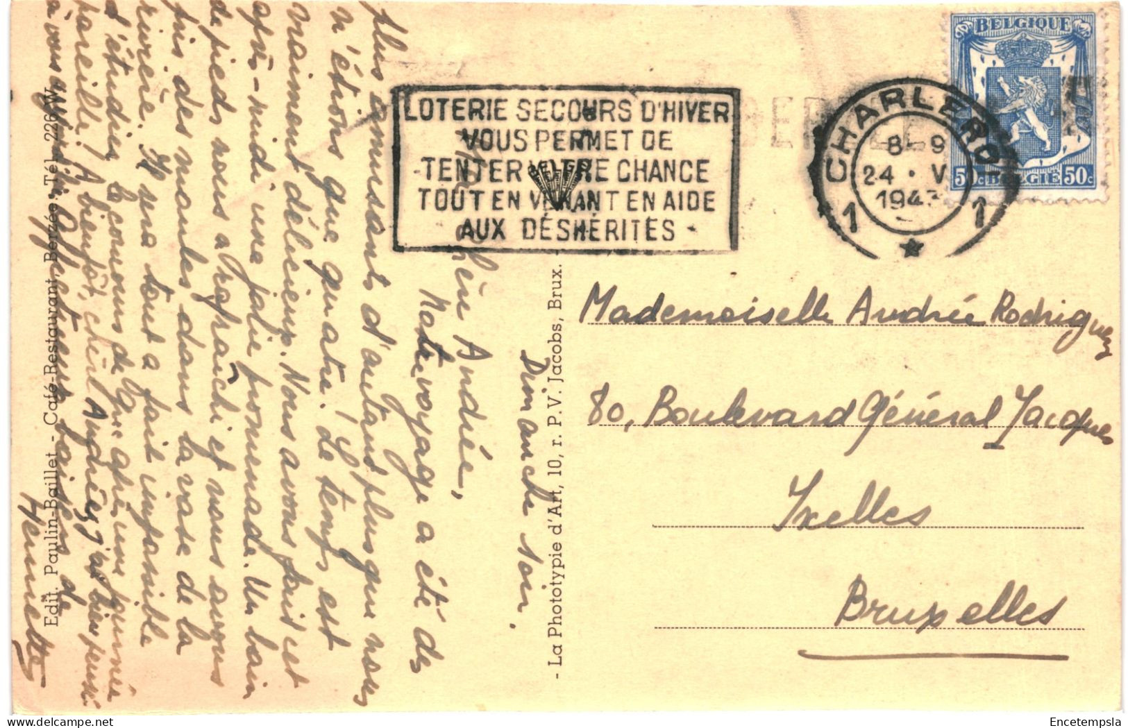 CPA Carte Postale Belgique Berzée Eglise Et Vieux Château 1943 VM76578ok - Walcourt