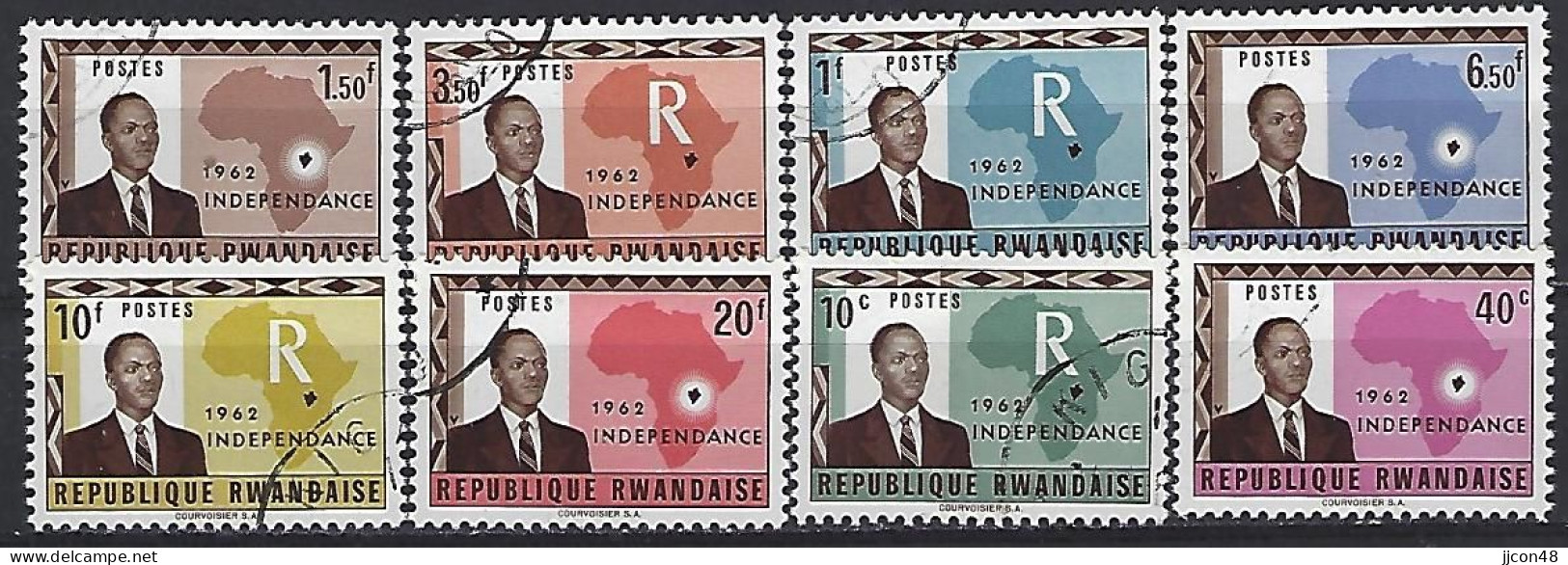 Rwanda 1962  Independance  (o) Mi.1 A-8A - Gebruikt