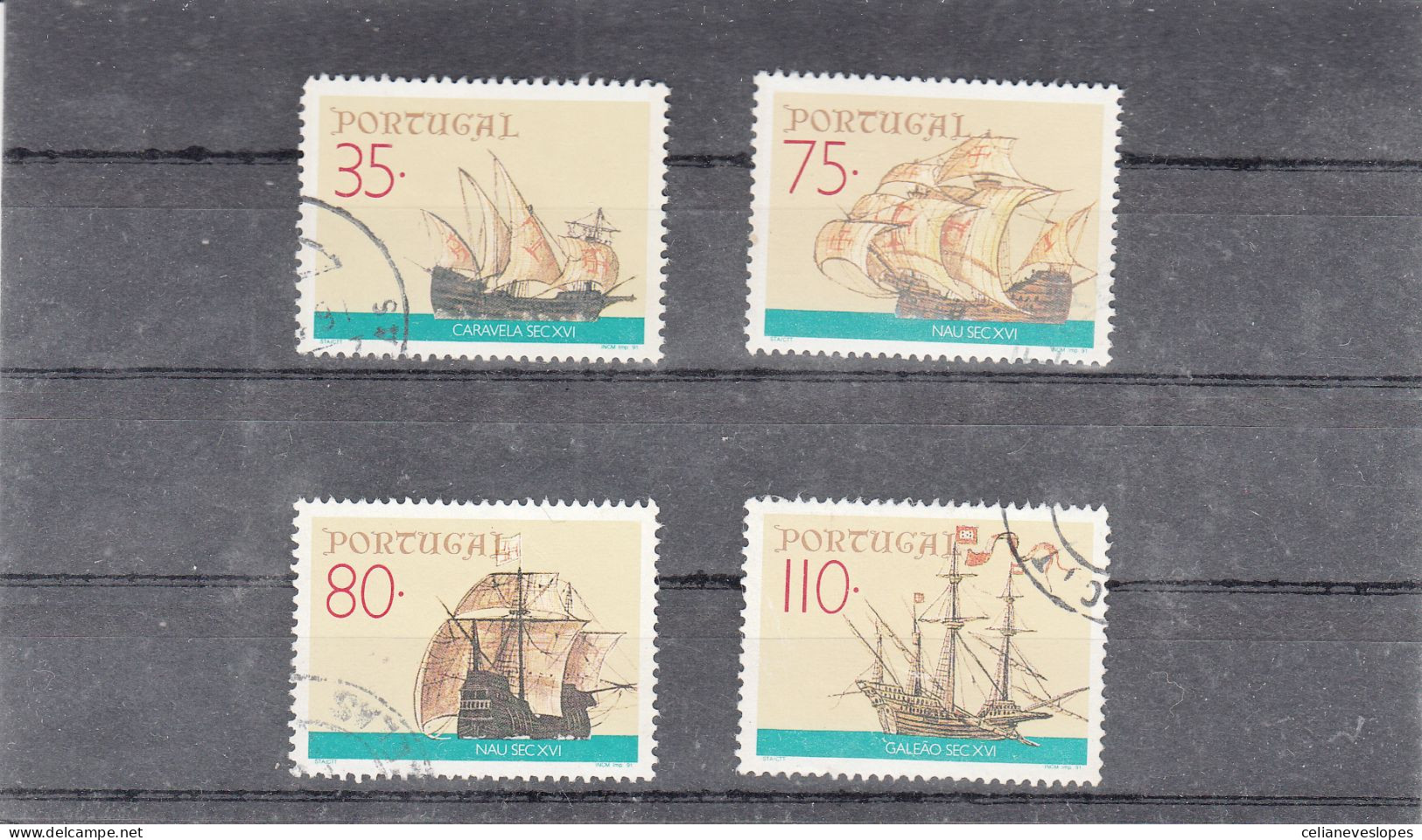 Portugal, Os Navios Dos Descobrimentos, 1991, Mundifil Nº 2003 A 2006 Used - Used Stamps