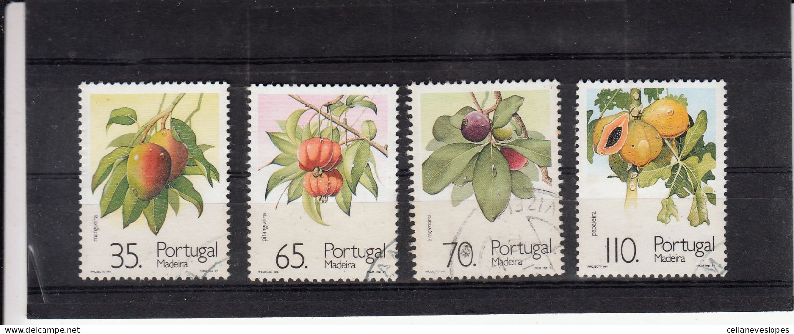 Portugal, Frutos E Plantas Sub-Tropicais Da Madeira, 1991, Mundifil Nº 2007 A 2010 Used - Gebruikt