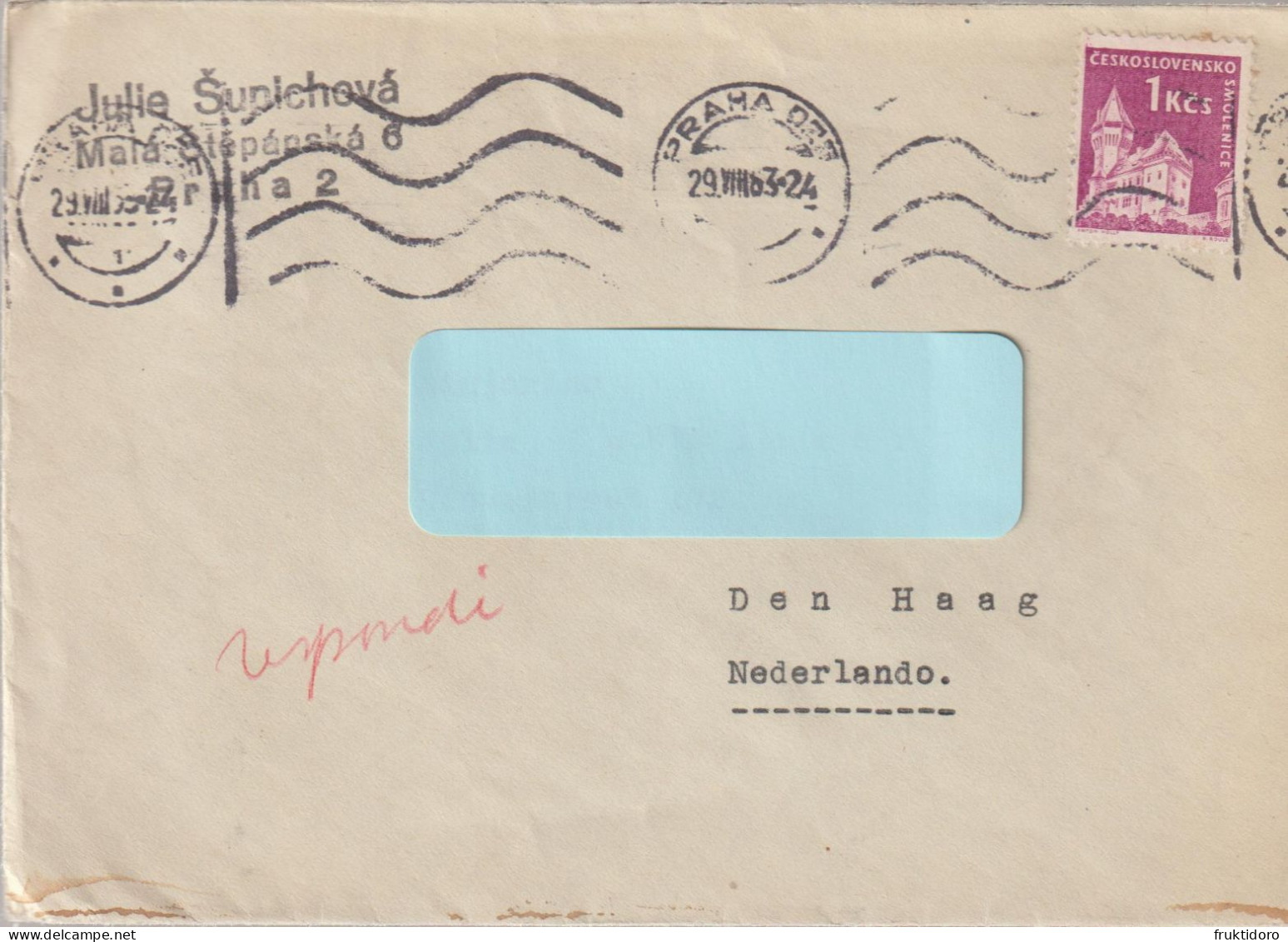 Czechoslovakia Mi 1191 Smolenice Castle On Envelope - Circulated - Cartas & Documentos