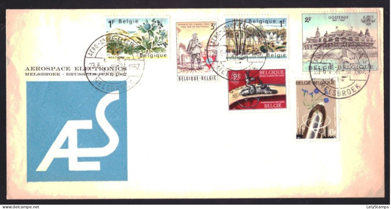 Belgie / Belgien / Belgium / Belgique Different Stamps On Cover (1967) - Omslagen