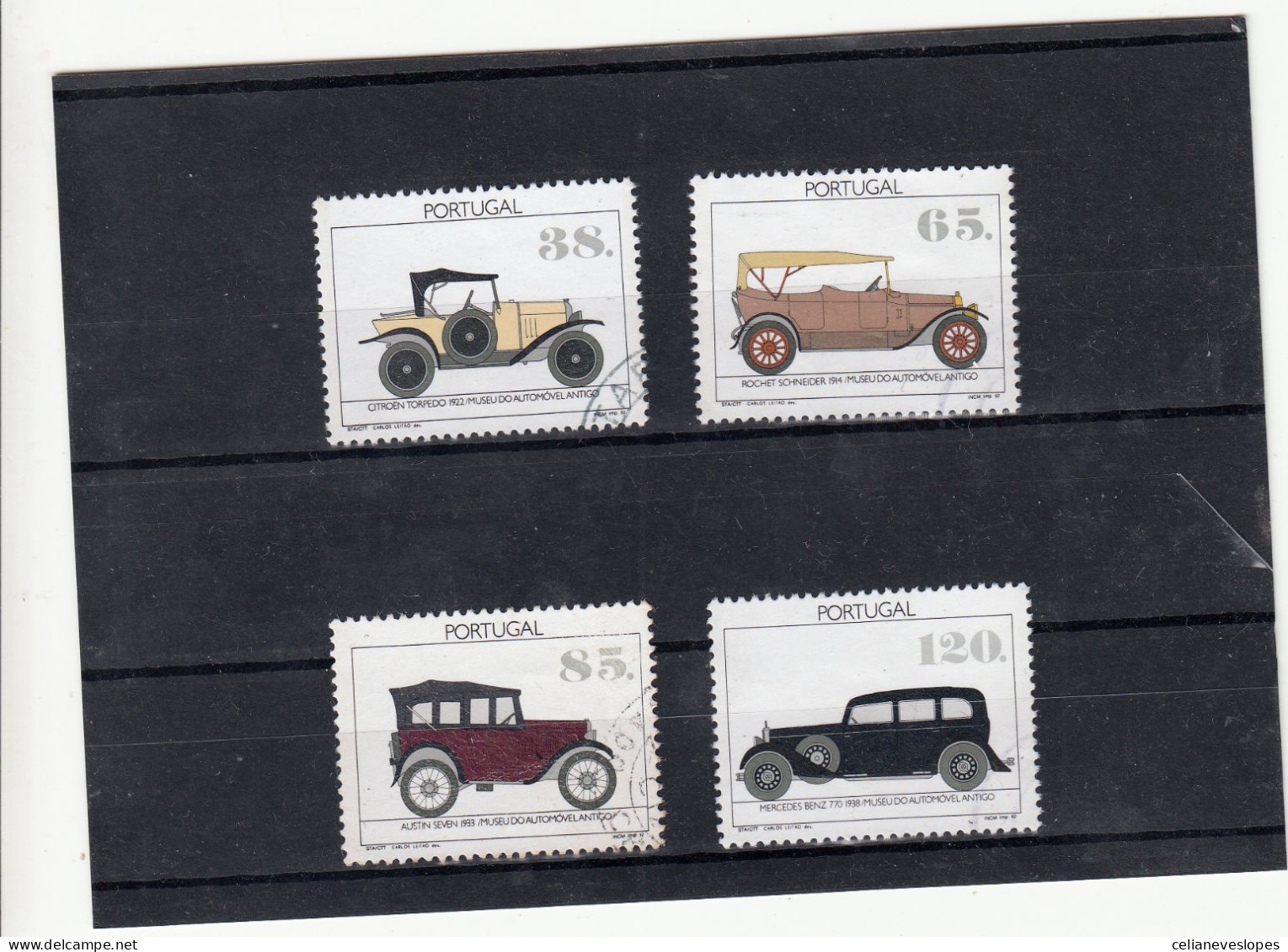 Portugal, Museu Do Automóvel Antigo - Oeiras, 1992, Mundifil Nº 2065 A 2068 Used - Used Stamps