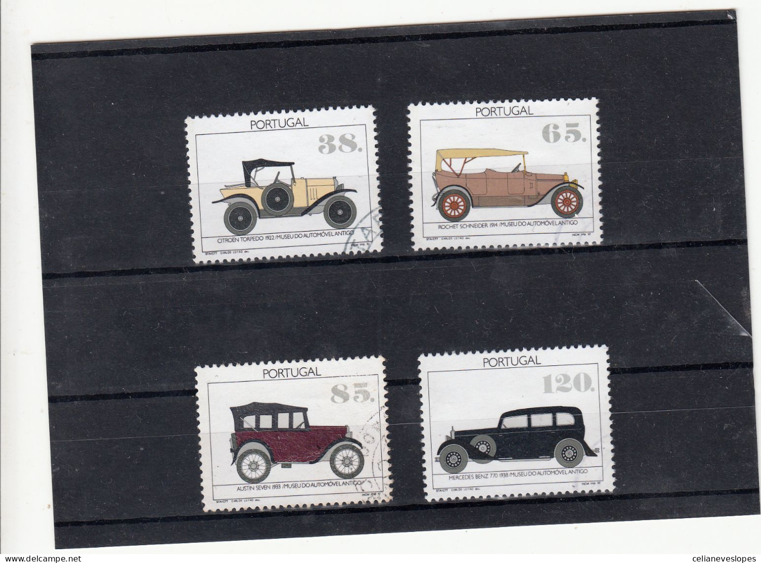 Portugal, Museu Do Automóvel Antigo - Oeiras, 1992, Mundifil Nº 2065 A 2068 Used - Usado