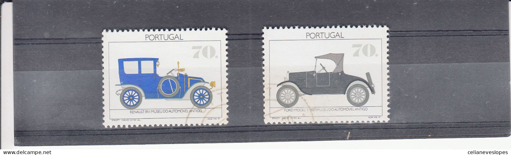 Portugal, Museu Do Automóvel Antigo - Oeiras, 1992, Mundifil Nº 2069 A 2070 Used - Oblitérés