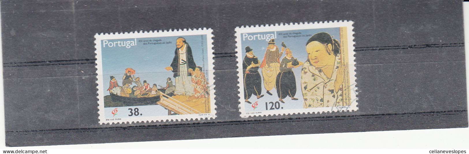 Portugal, Chegada Dos Portugueses Ao Japão, 1992, Mundifil Nº 2071 A 2072 Used - Oblitérés