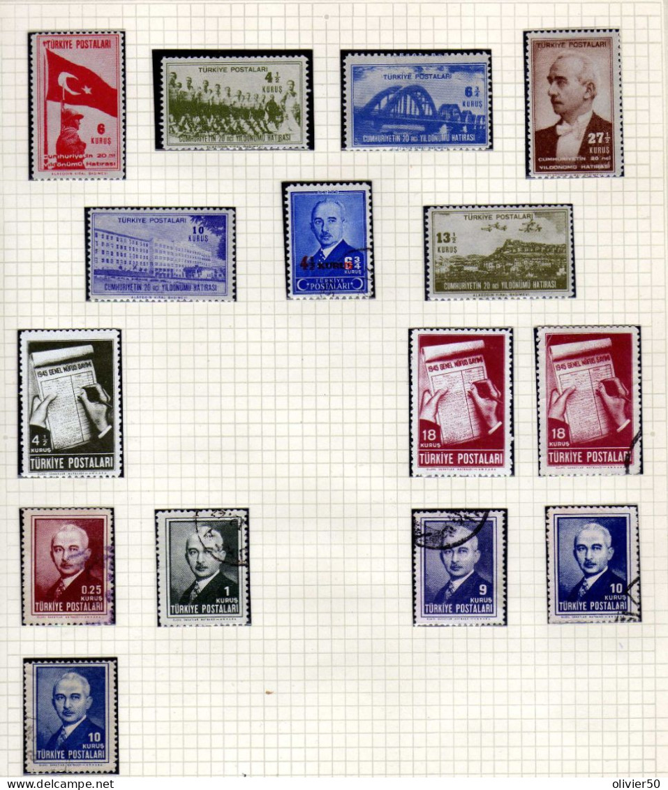 Turquie - Foire D'Izmir - Inönü - Recensement - Oblit - Et Neufs* - Used Stamps