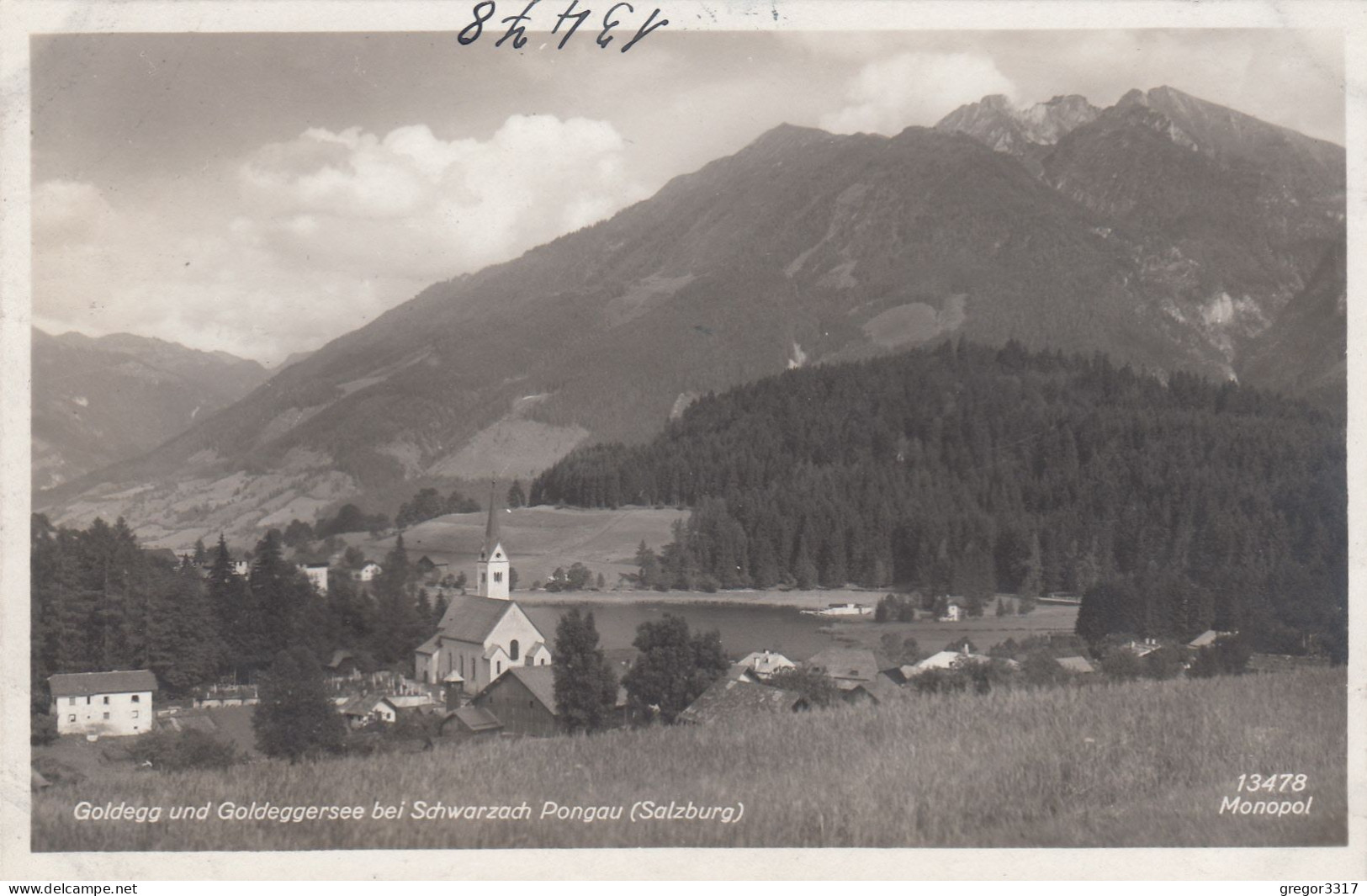 E3114) GOLDEGG Und Goldeggersee Bei SCHWARZACH Im Pongau - Salzburg - Wiese Kirche ALT ! - Goldegg