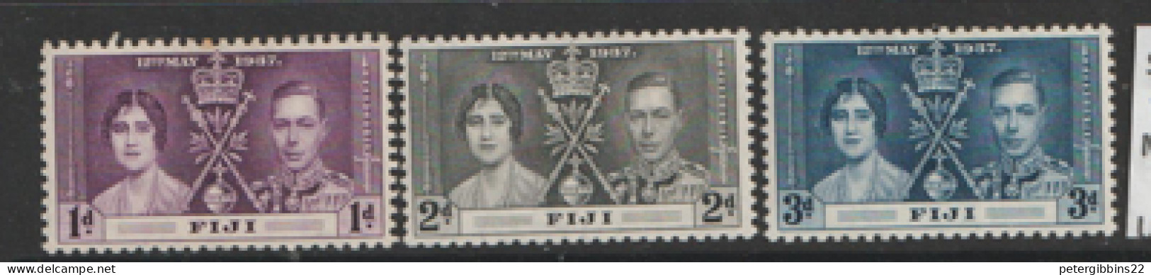 Fiji  1937  SG 246-8  Coronation  Mounted Mint - Fiji (...-1970)