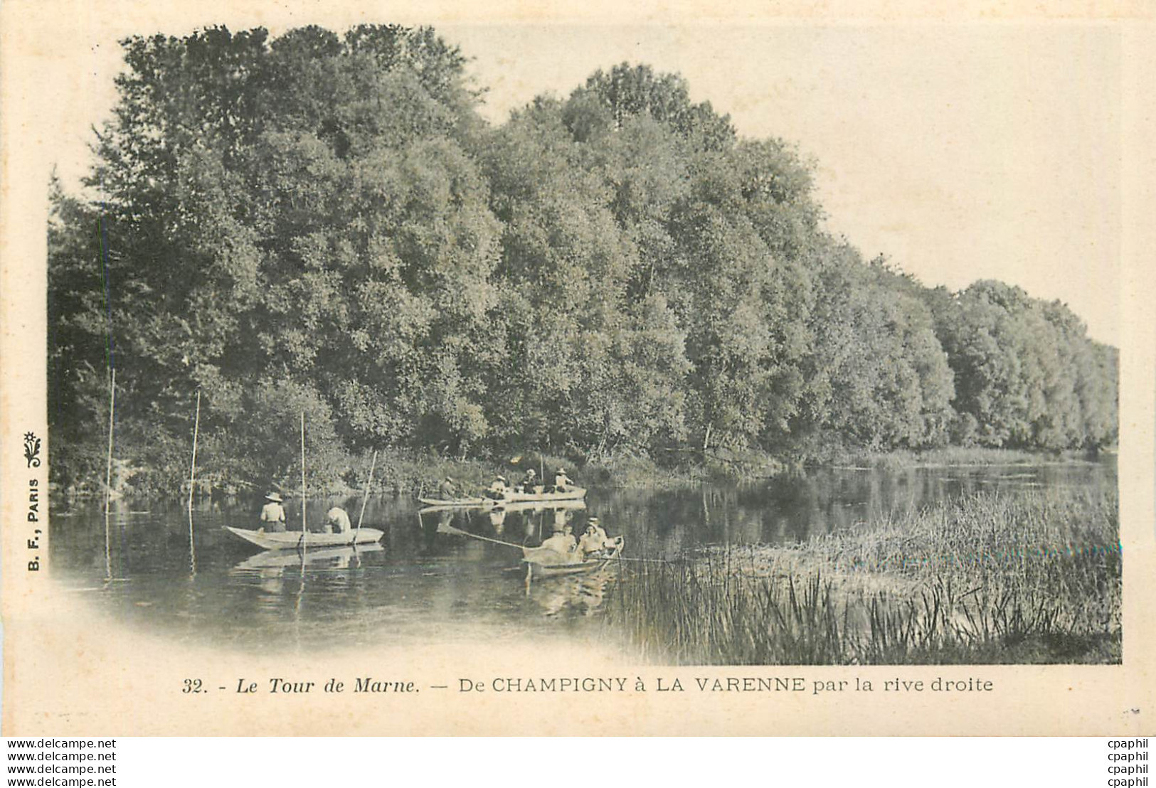 CPA Le Tour De Marne De Champigny A La Varenne Par La Rive Droite Barque Bateau - Champigny