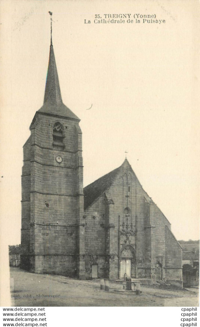 CPA Treigny Yonne La Cathedrale De La Puisaye - Treigny