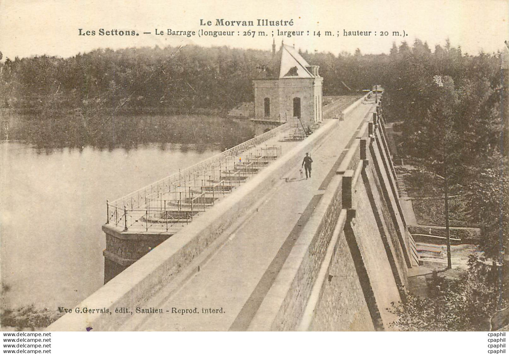 CPA Les Settons Le Barrage - Montsauche Les Settons