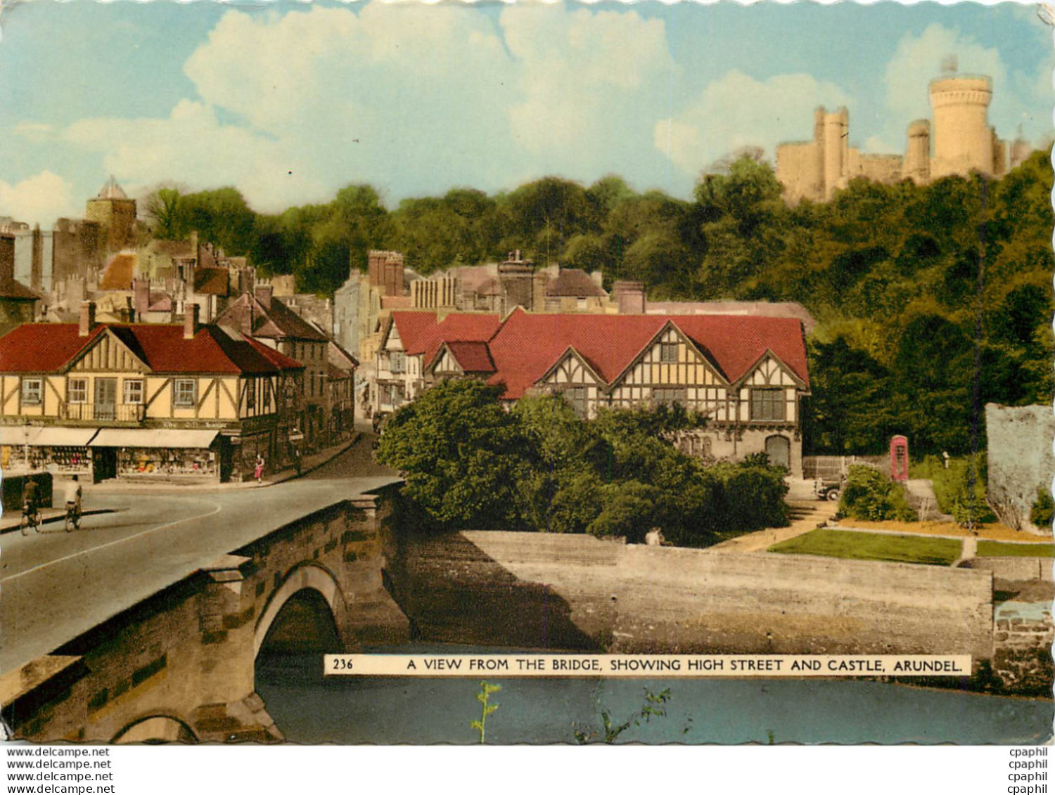 CPM A View From The Bridge Showing High Street And Castle Arundel - Arundel