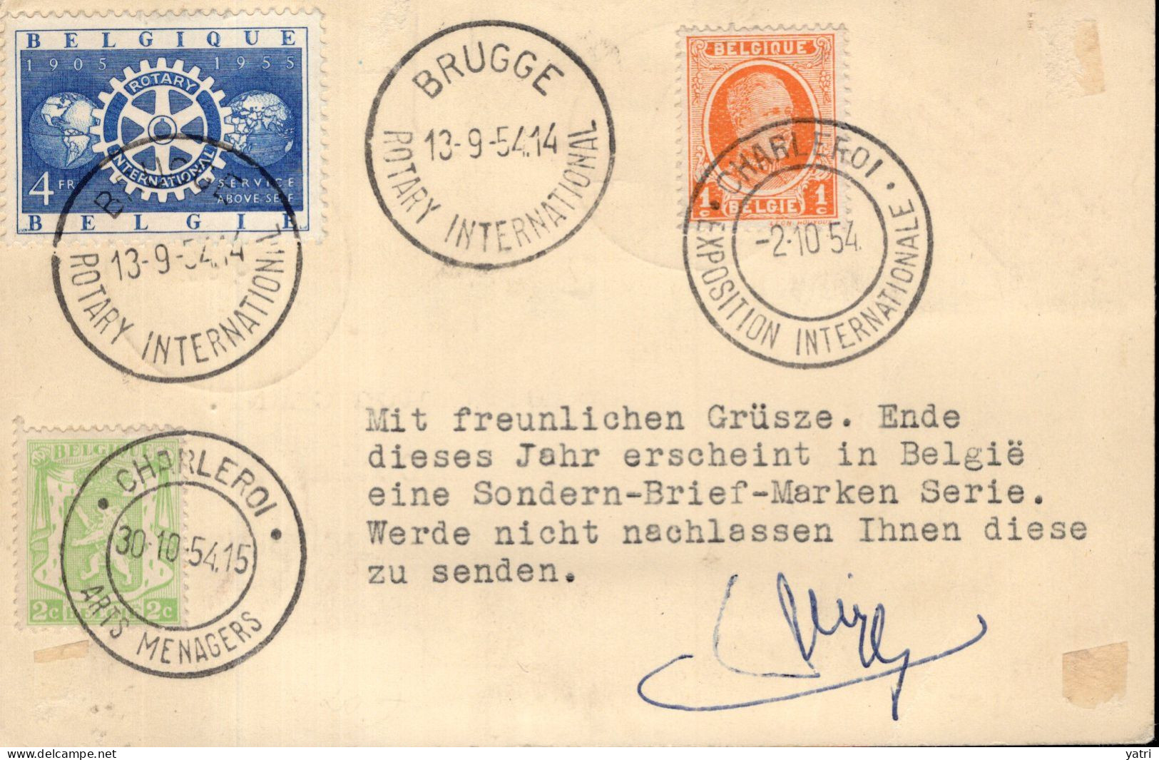 Belgio (1954) - Intero Postale Aereo Da Brugge Per Innsbruck, Austria - Briefe U. Dokumente