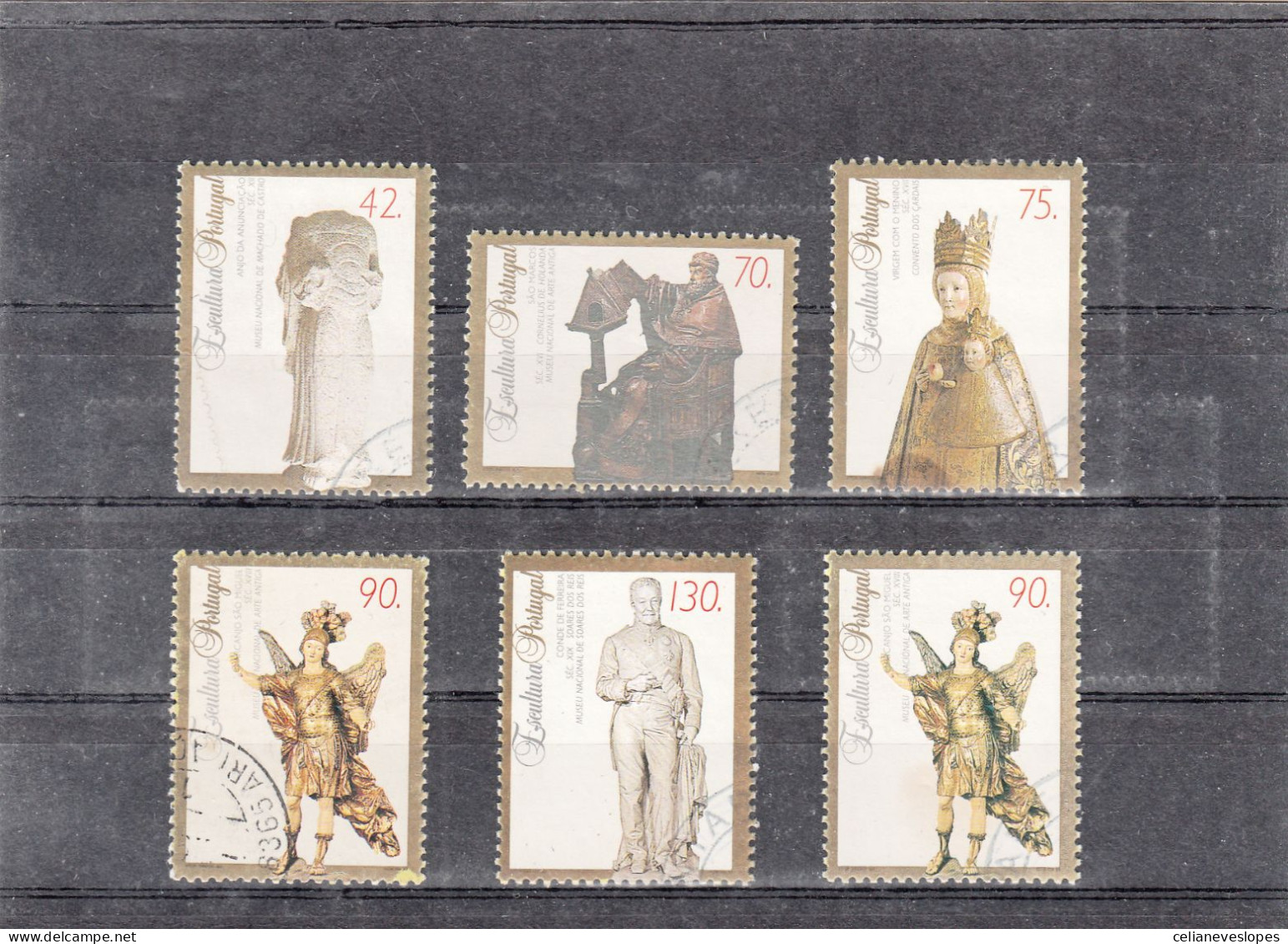 Portugal, Escultura Portuguesa, 1992, Mundifil Nº 2148 A 2153 Used - Used Stamps