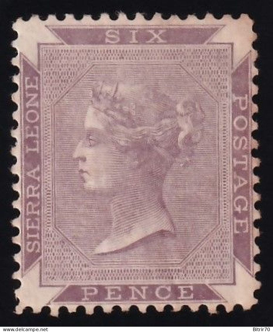 Sierra Leona, 1872 Y&T 3 (*), 6 P. Violeta. [dt.14] - Sierra Leone (...-1960)