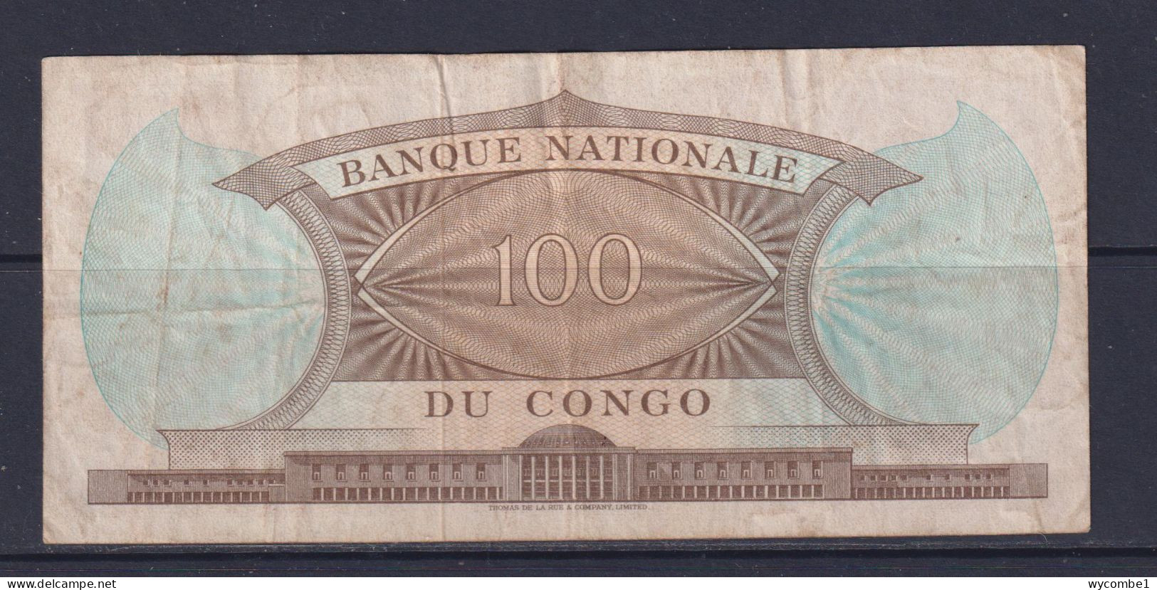 CONGO DR - 1962 100 Francs Circulated Banknote - República Democrática Del Congo & Zaire