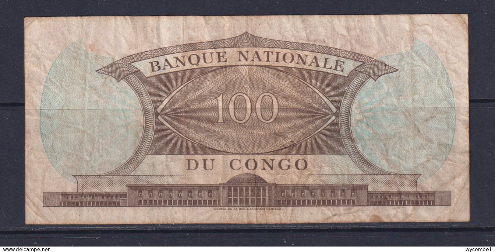 CONGO DR - 1962 100 Francs Circulated Banknote - République Démocratique Du Congo & Zaïre