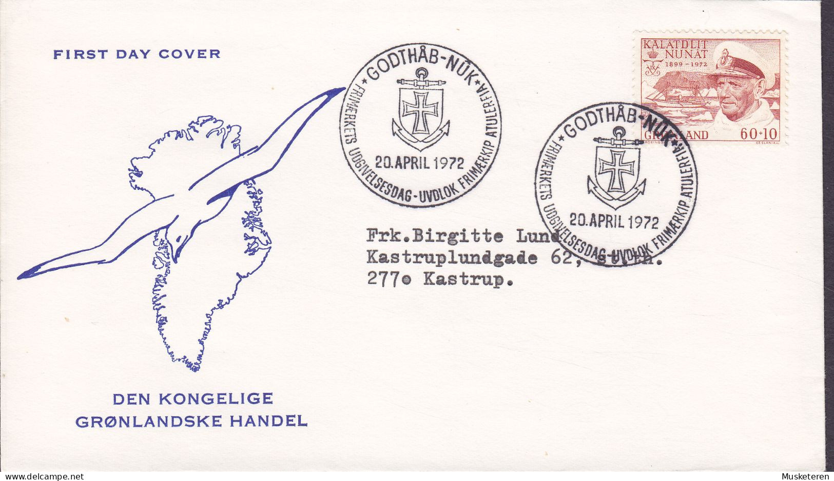 Greenland Ersttags Brief FDC Cover 1972 Tod Von König Frederik IX. (Cz. Slania) - FDC