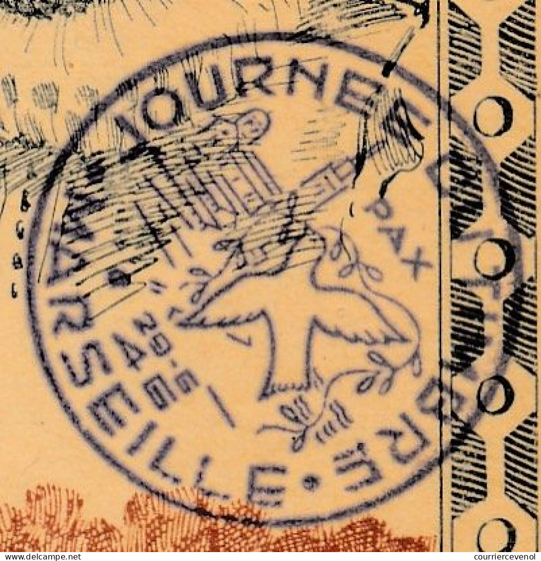 FRANCE => MARSEILLE - Carte Officielle "Journée Du Timbre" 1946 Timbre Fouquet De La Varane / Cachet Privé - Lettres & Documents