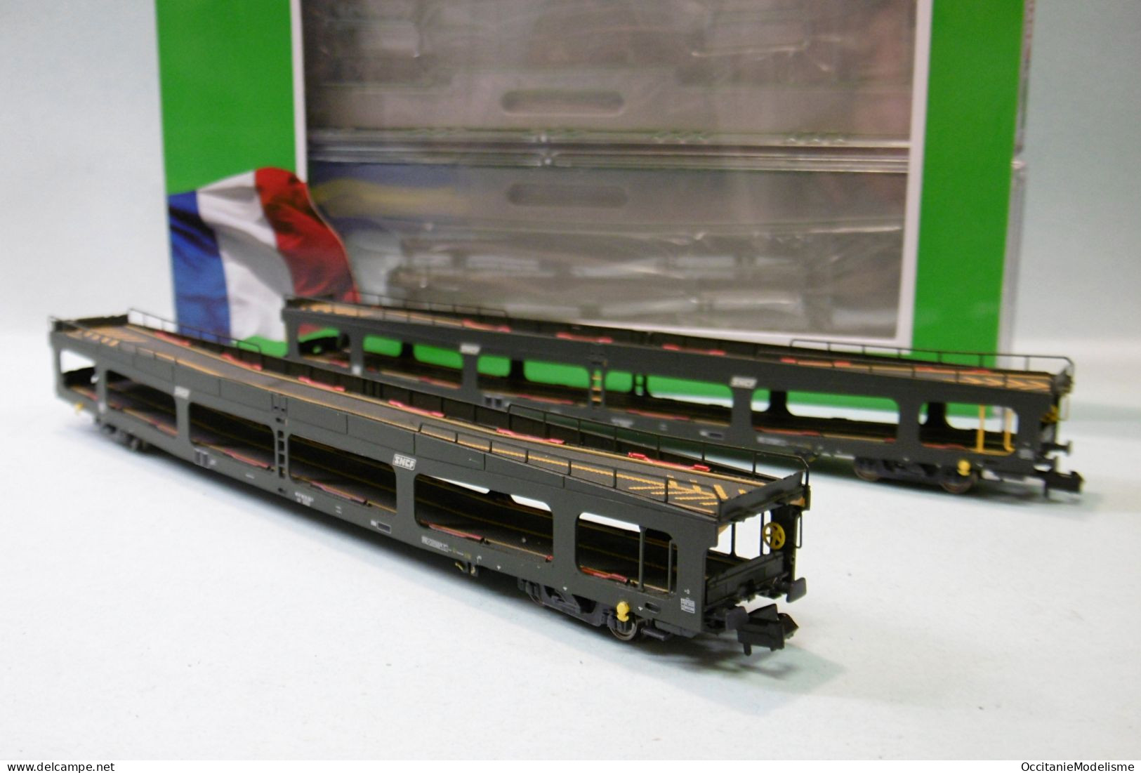 Arnold - 2 WAGONS Porte-autos DD DEV 66 SNCF ép. IV Réf. HN4411 Neuf NBO N 1/160 - Vagoni Merci