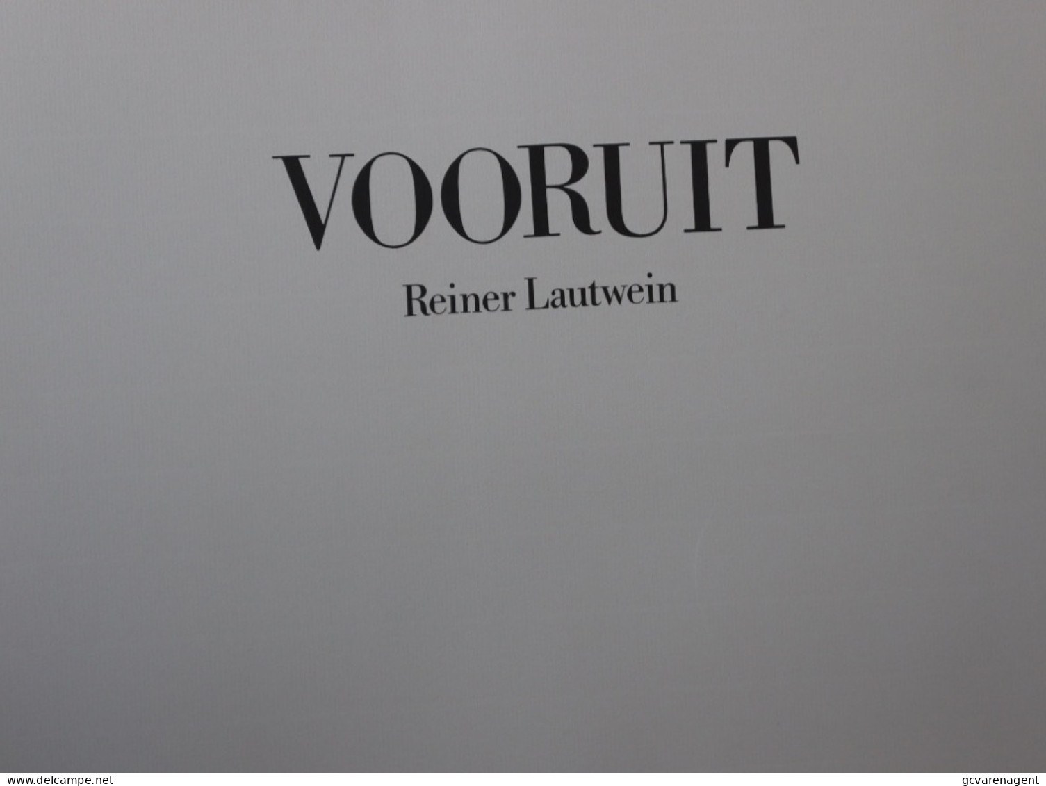 GENT (BOEK ) VOORUIT DOOR REINER LAUTWEIN- FARDE MET FOTO UITGEVEN DOOR LABOR KUNSTCENTRUM VOORUIT  ZIE BESCHRIJF - Evergem