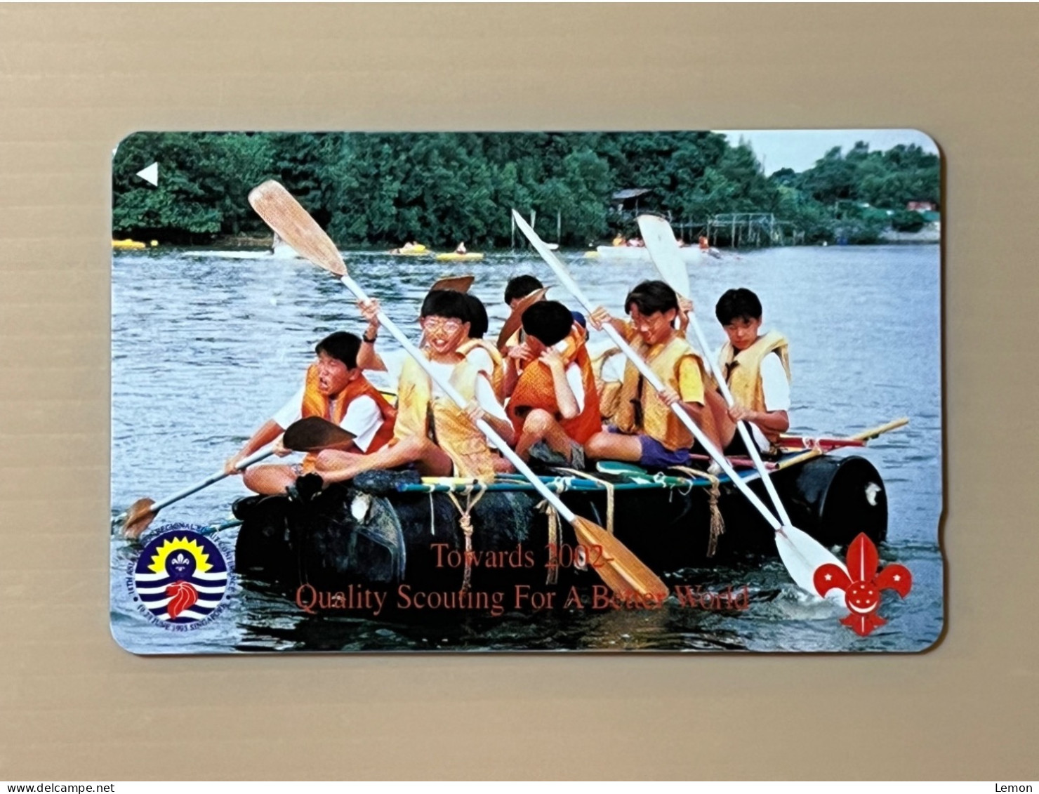 Mint Singapore Telecom GPT Singtel Phonecard, Towards 2002 - Quality Scouting For A Better World, Set Of 1 Mint Card - Singapour