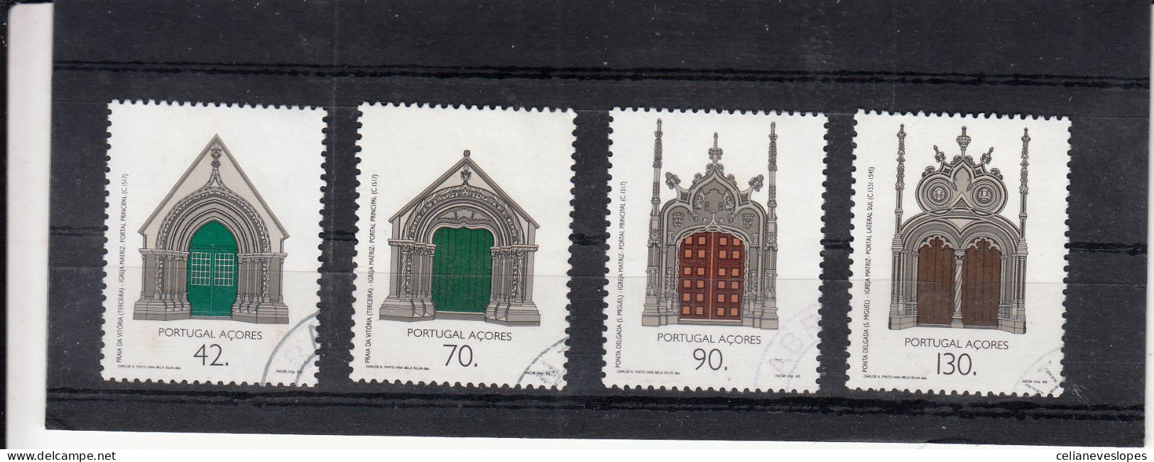 Portugal, Arquitectura Dos Descobrimentos - Açores, 1993, Mundifil Nº 2177 A 2180 Used - Used Stamps