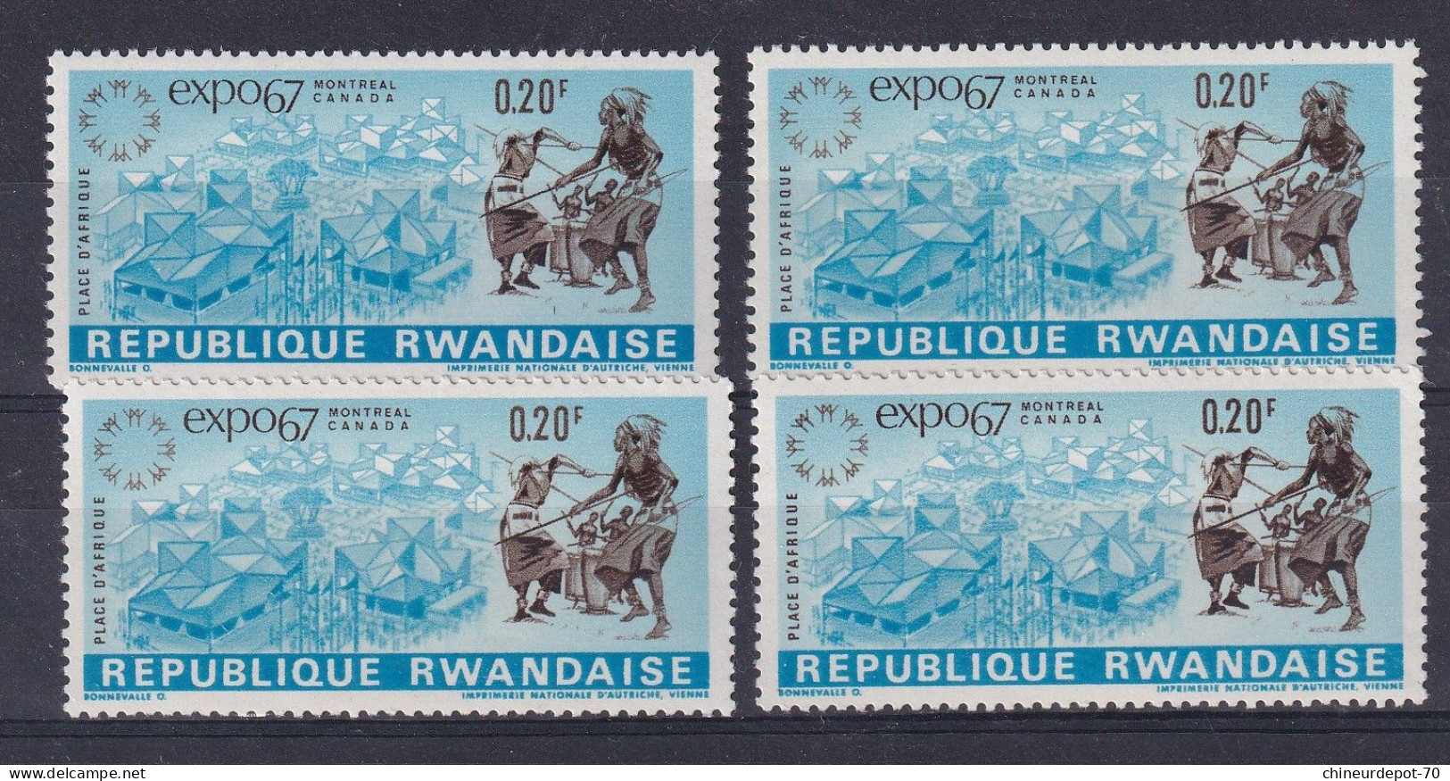 Lot De Timbres Rwanda Rwandaise Neufs Sans Charnière ** Voir 45 Photos ** - Collections (sans Albums)