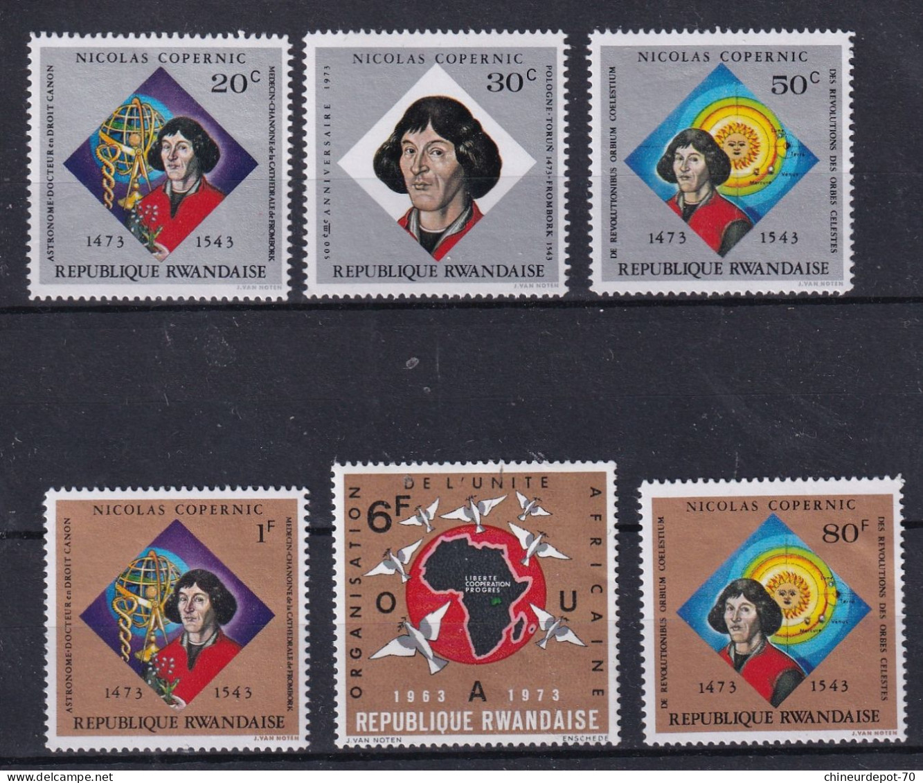 lot de timbres rwanda rwandaise neufs sans charnière ** voir 45 photos **