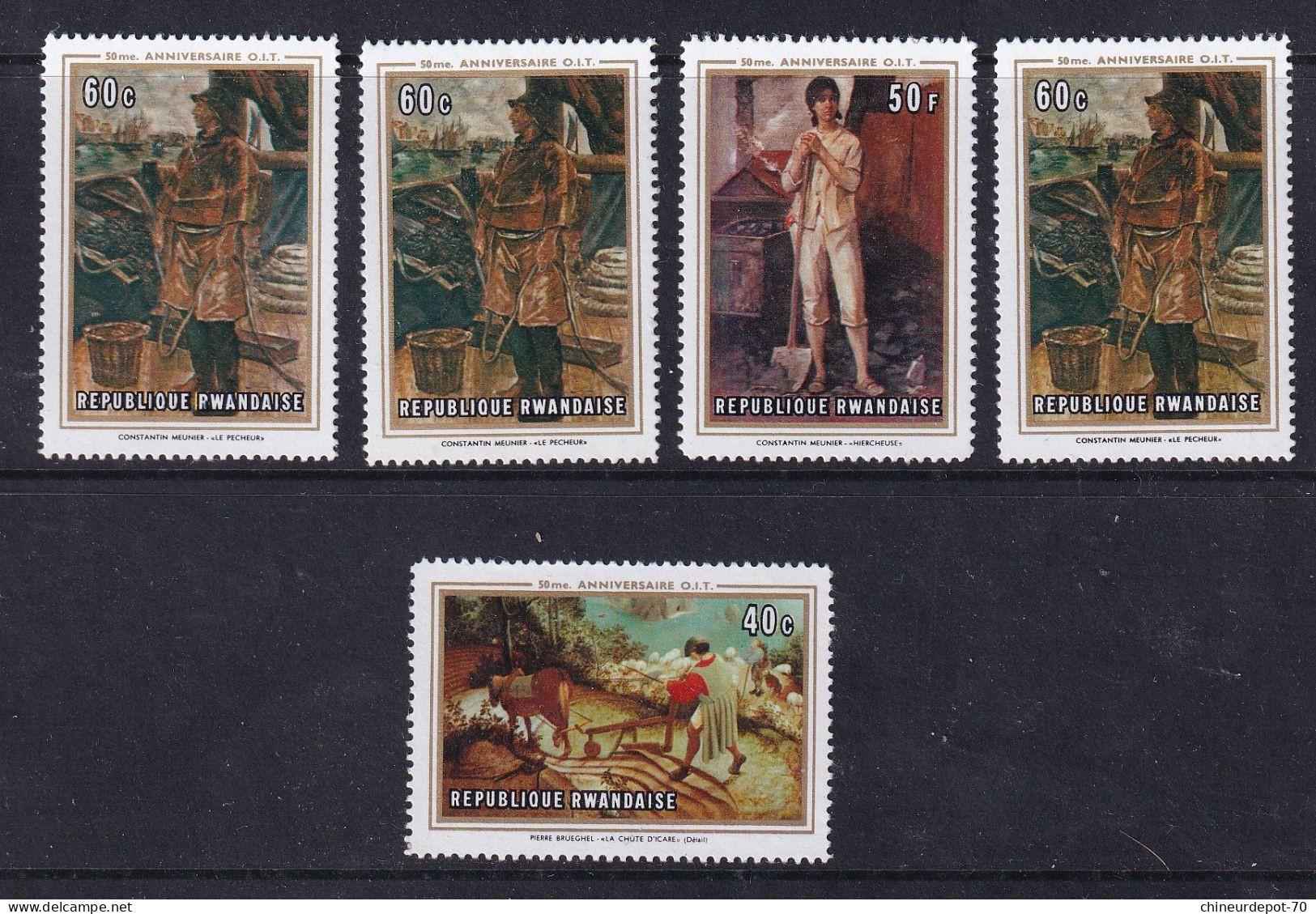 lot de timbres rwanda rwandaise neufs sans charnière ** voir 45 photos **