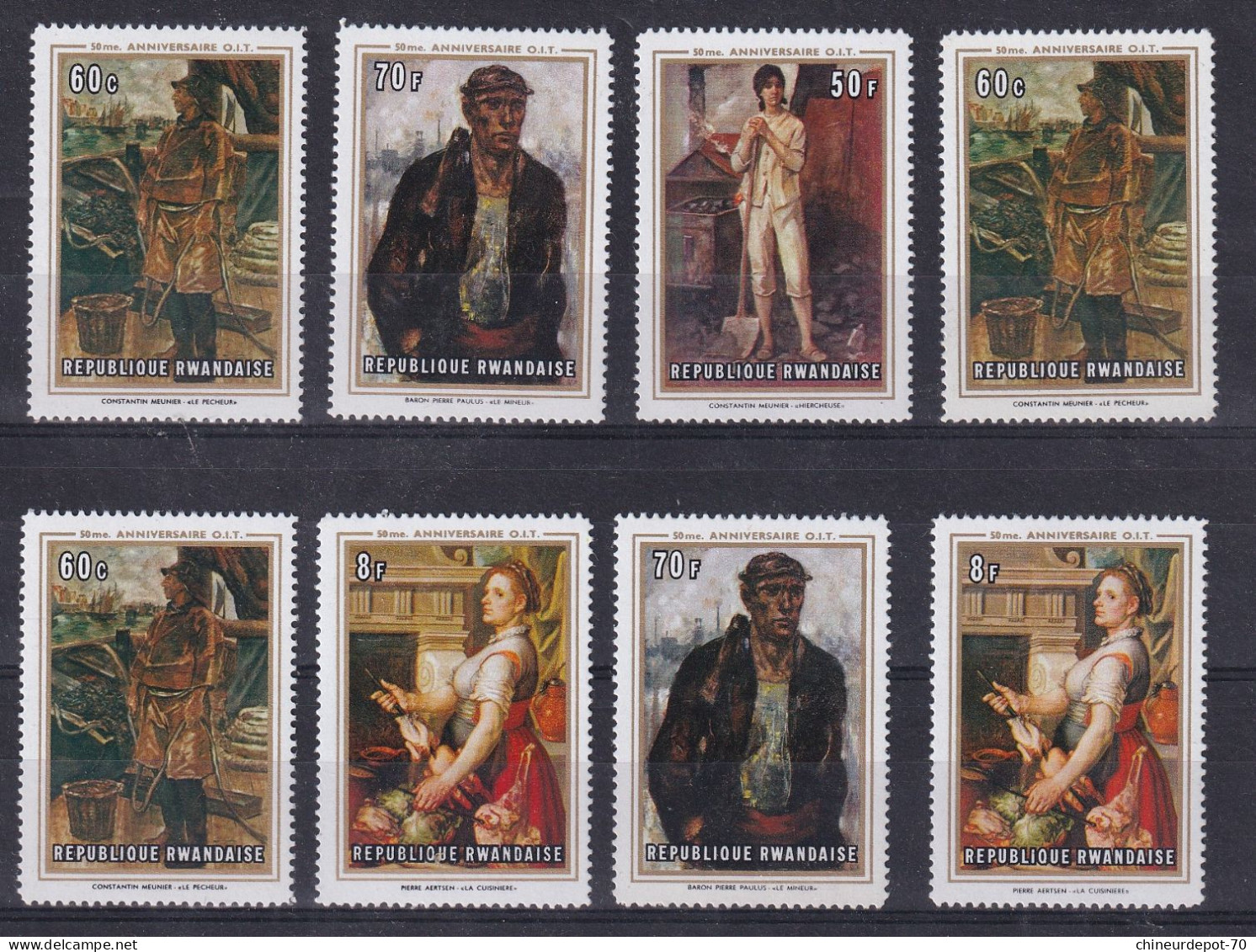 lot de timbres rwanda rwandaise neufs sans charnière ** voir 45 photos **