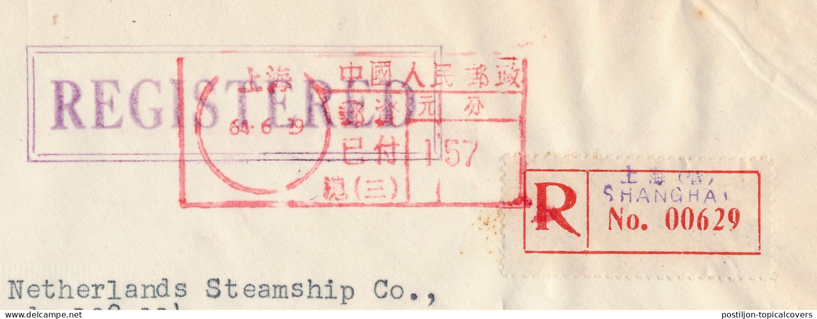 Rare Registered Meter Cover Shanghai China 1959 - Storia Postale