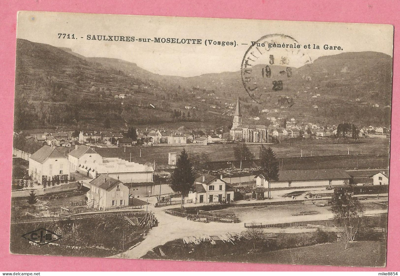 SAS1235  CPA  SAULXURES-sur-MOSELOTTE   (Vosges)   Vue Générale Et La Gare  ++++++ - Saulxures Sur Moselotte