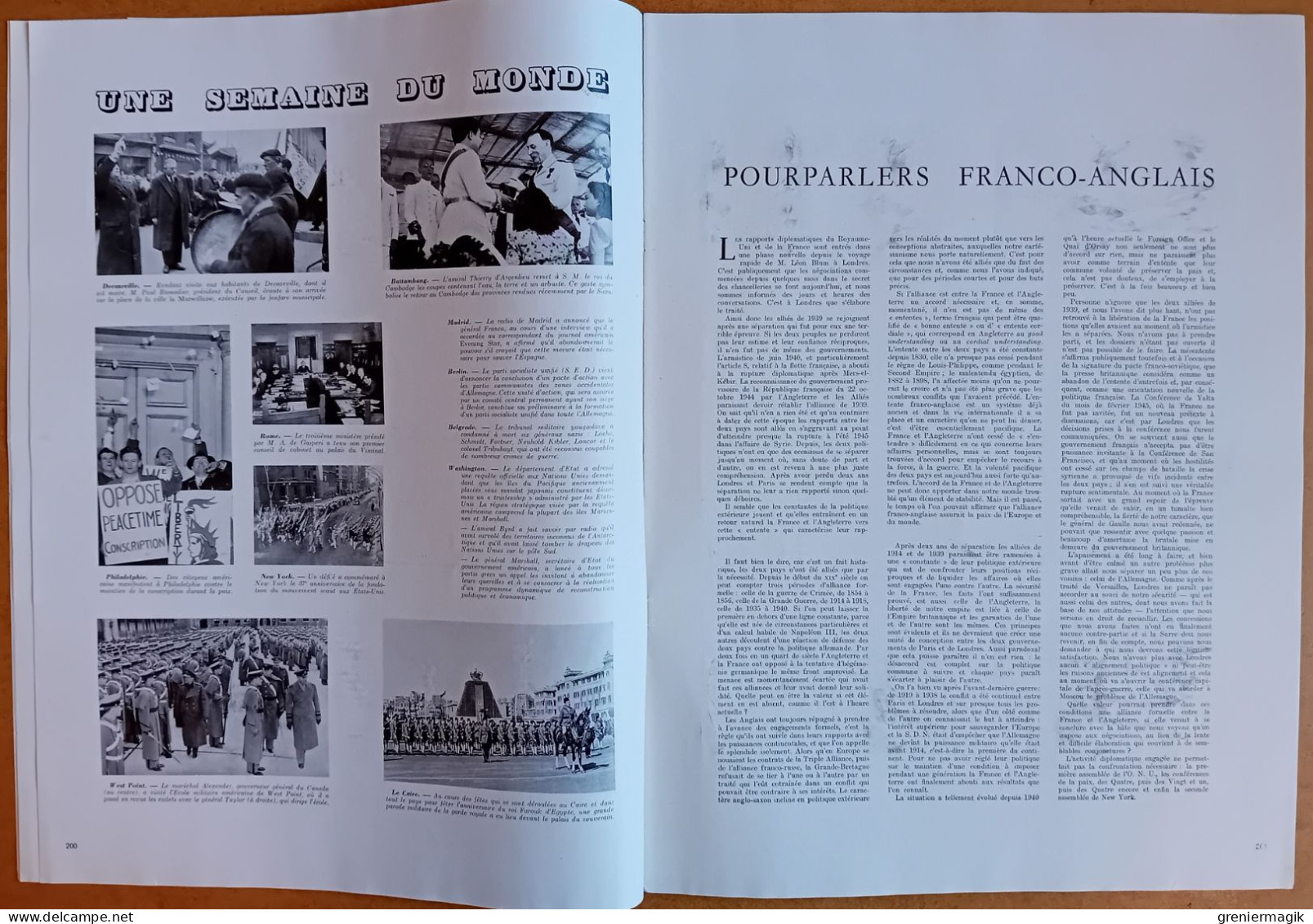 France Illustration N°74 01/03/1947 Royal Tour/Le Languedoc/Libération De Paris Vu Par Les écoliers.../Syrie/Chamonix - Informations Générales