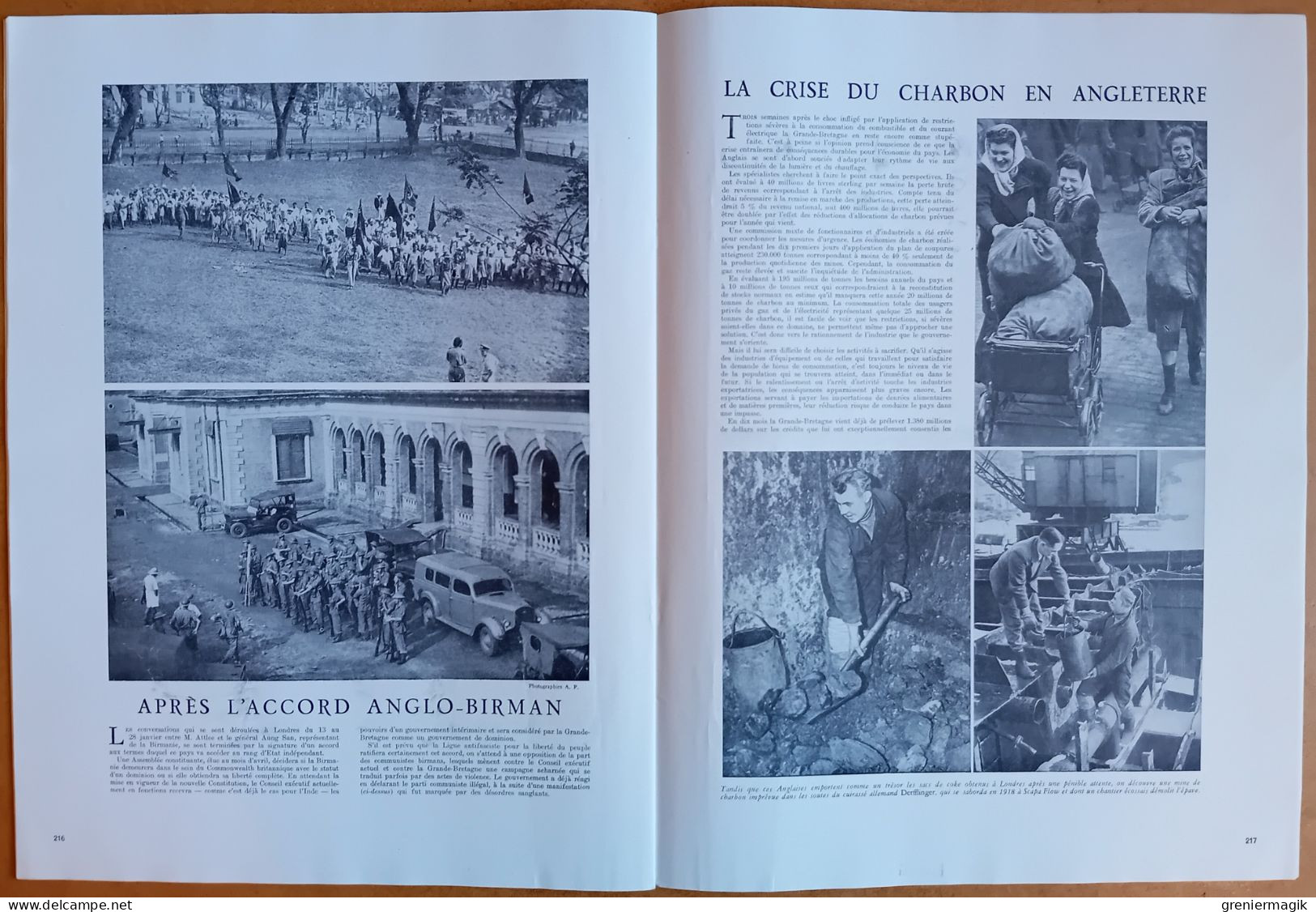 France Illustration N°74 01/03/1947 Royal Tour/Le Languedoc/Libération de Paris vu par les écoliers.../Syrie/Chamonix