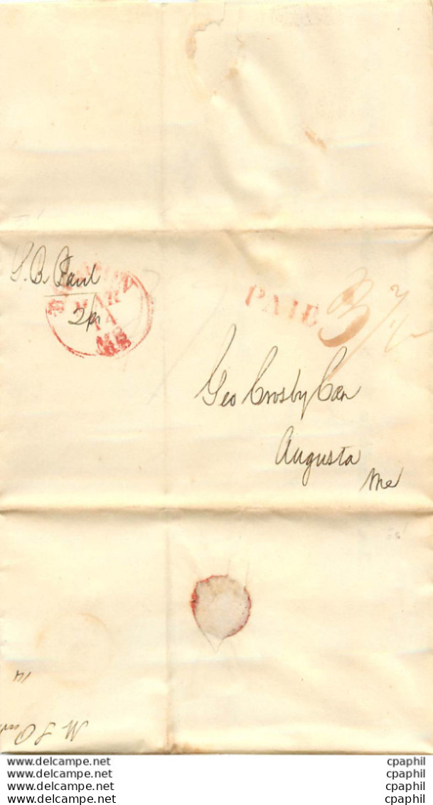 Lettre Cover Etats-Unis Boston 1836 - …-1845 Prefilatelia