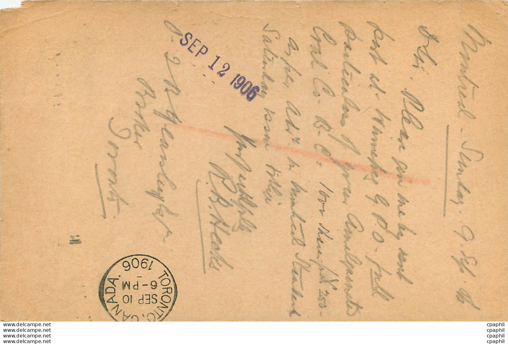 Entier Postal Stationary 1c Montreal For Toronto 1906 - Cartas & Documentos