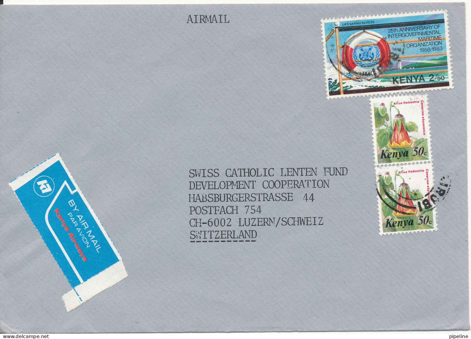 Kenya Cover Sent Air Mail To Switzerland - Kenya (1963-...)