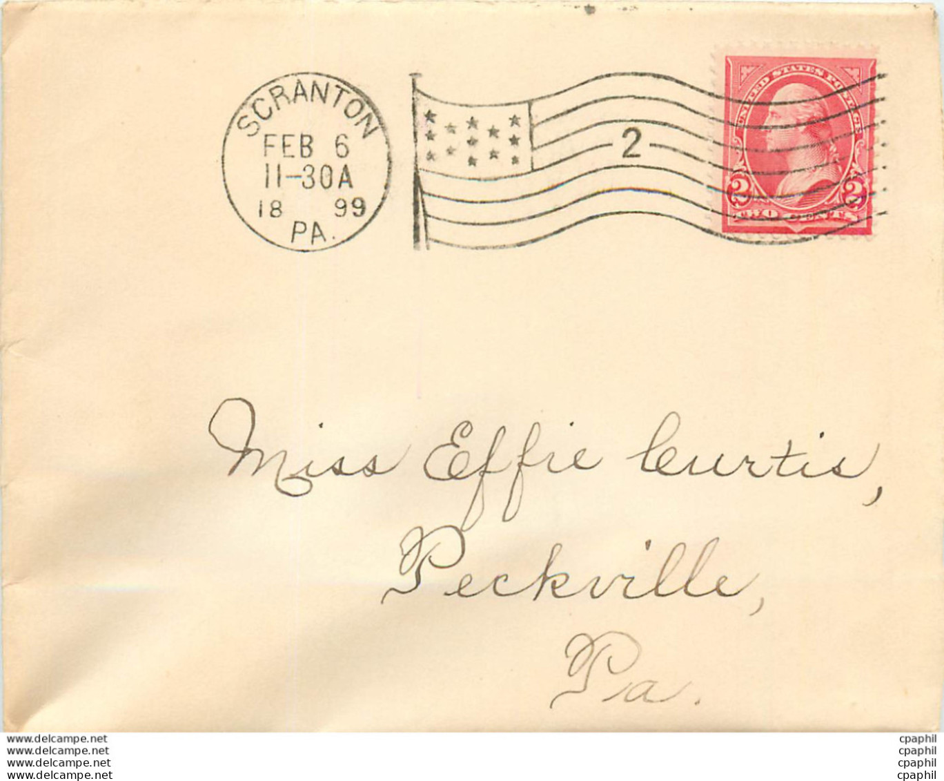 Lettre Cover Etats-Unis 2c 1899 Scranton Cover - Other & Unclassified