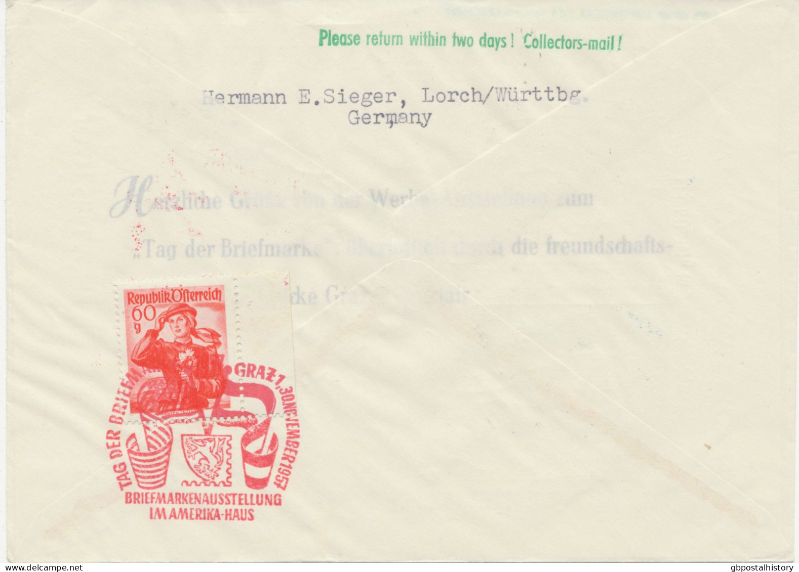 ÖSTERREICH 1.12.1959, PAA Luftbrücke Der Nachbarschaft Sonderflug  „GRAZ – MONTCLAIR, USA“ Brief Wurde Mit Postkutsche - Eerste Vluchten