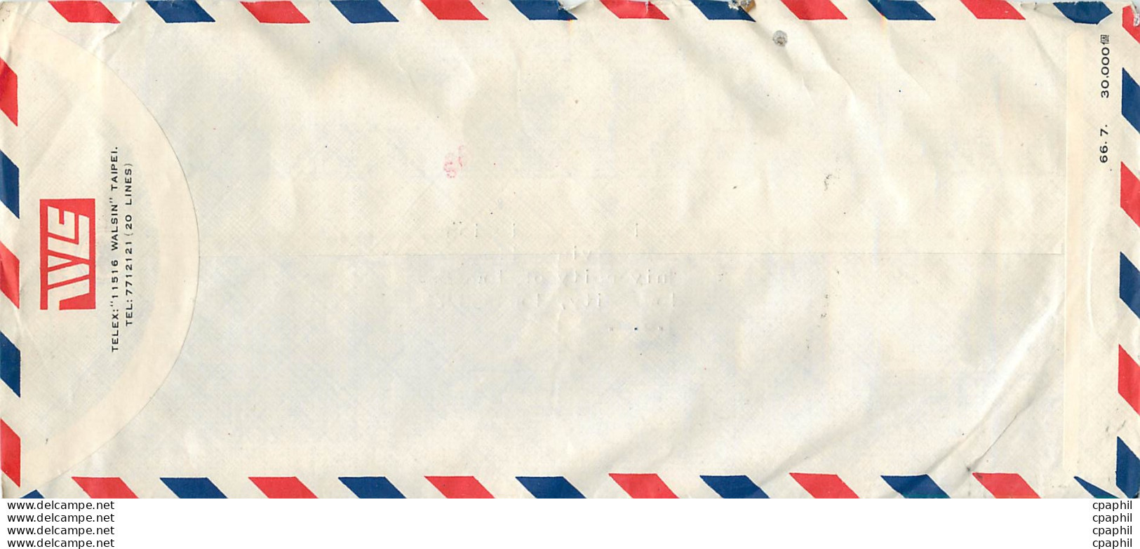 Lettre Cover Chine China University Iowa Taipei Walsin Lihwa Electric Wire - Storia Postale