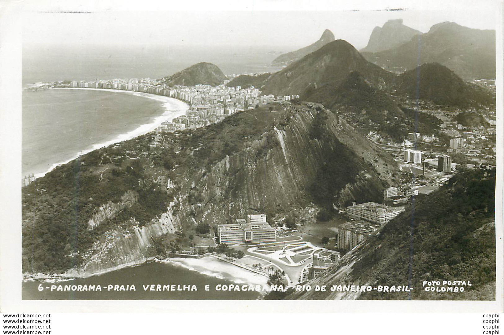 CPM Panorama Praia Vermelha Copacabana Rio De Janeiro Brasil - Copacabana