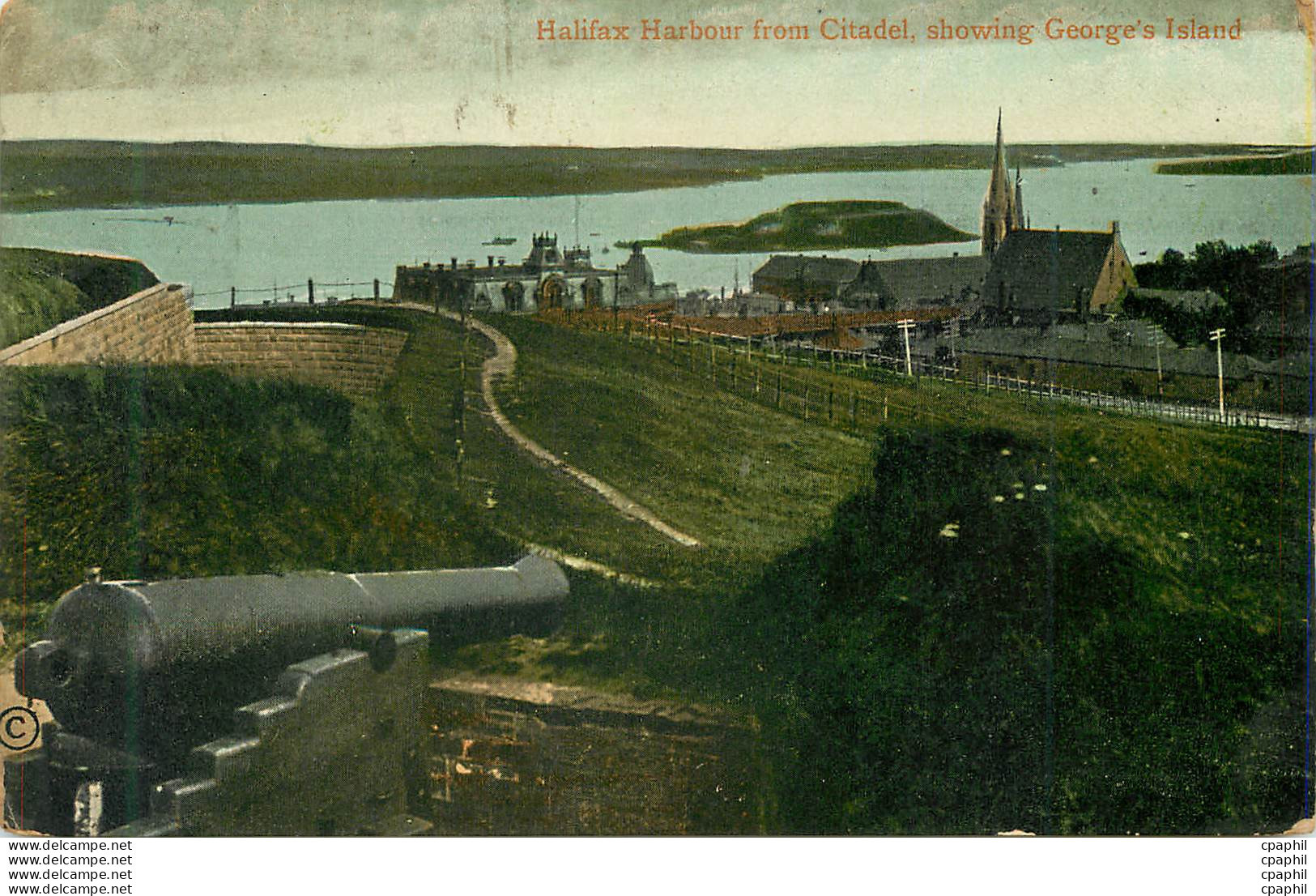 CPA Halifax Harbour From Citadel Showing Georges Island - Halifax
