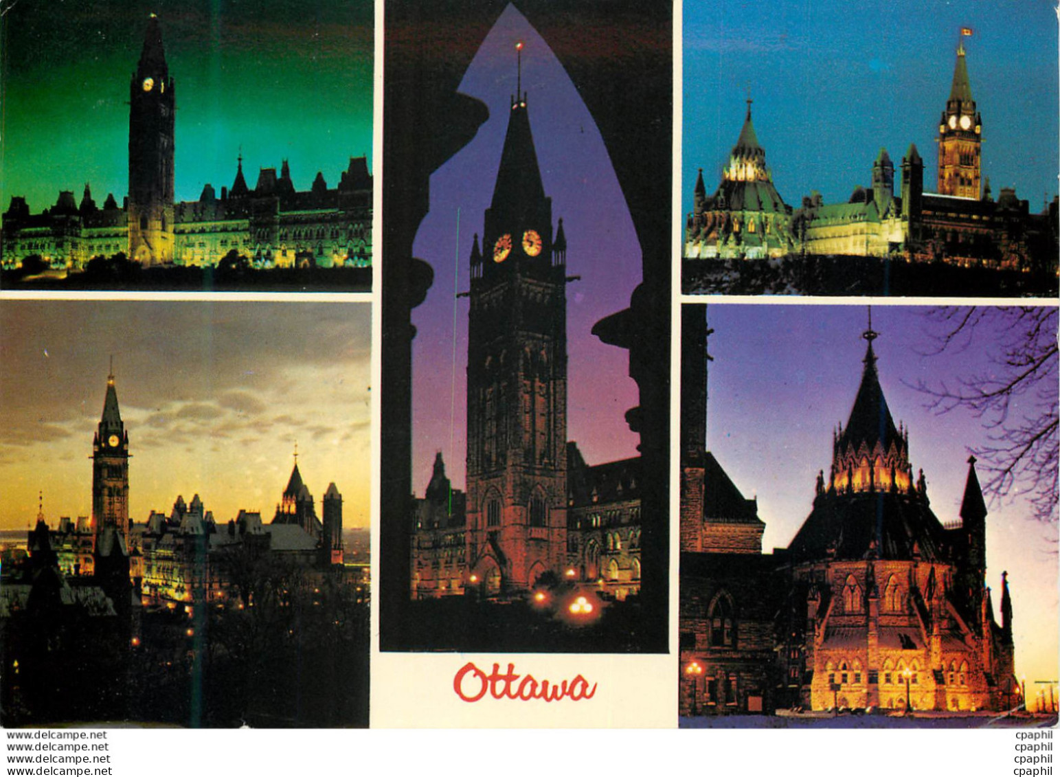 CPM La Magie De La Nuit Les Edifices Du Parlement - Ottawa