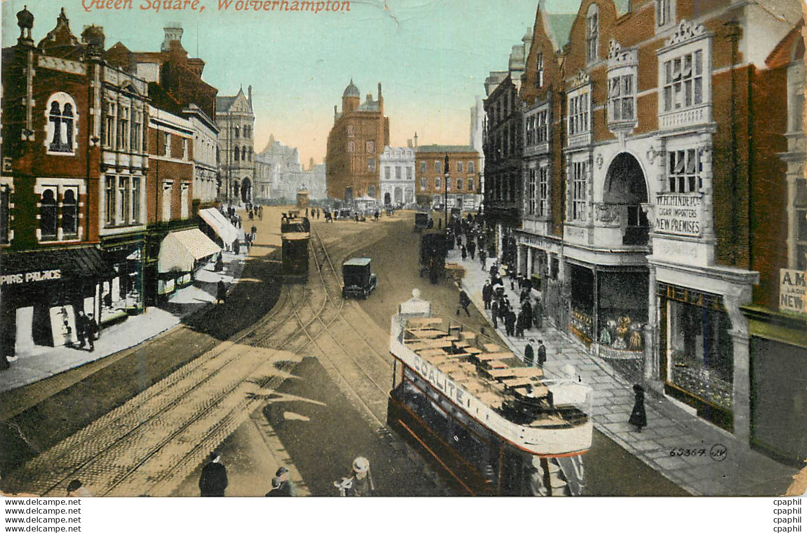 CPA Wolverhampton Queen Square Tramway - Liverpool
