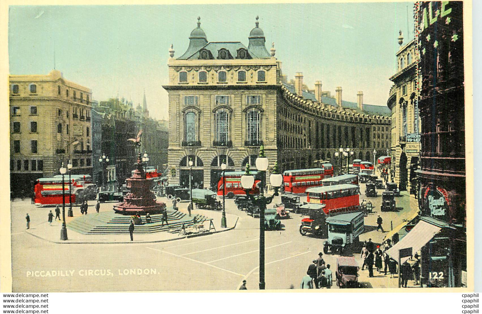 CPA London Piccadily Circus Autobus - Londen
