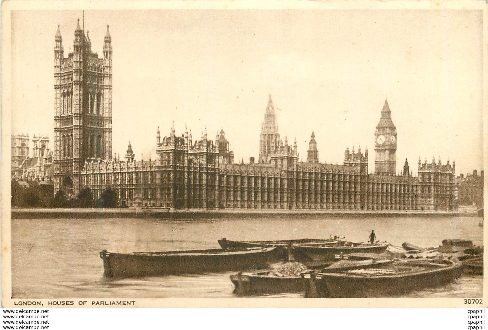 CPA London House Of Parliament Bateaux - Londen