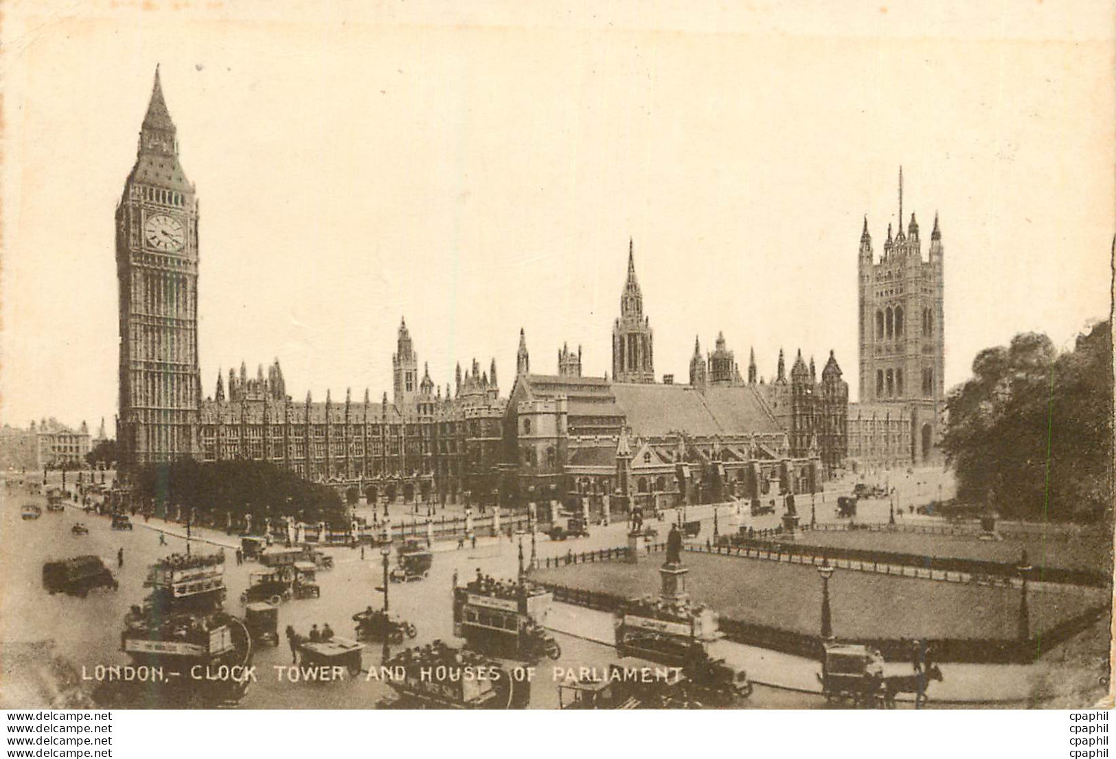 CPA London Clock Tower And Houses Of Parliament - London